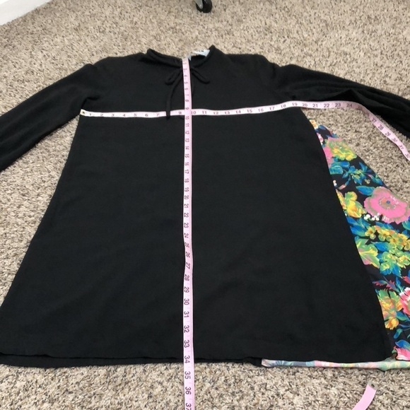 MSGM Floral Pleat Dress Size 38 IT US 2 Black - Picture 8 of 10